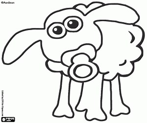 The little lamb Timmy coloring page printable game