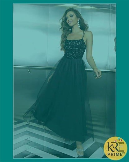 KRE PRIME Women Dress Lace-Up Backless Mesh Dress