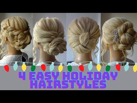 4 easy Holiday hairstyles - Christmas party hair tutorial