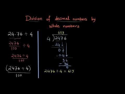 Division of decimal number by whole number | fractions and decimals | NCERT Math 7 | Khan Academy