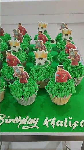 Ronaldo Soccer Cupcakes Design