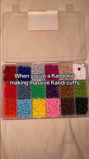 Making MASSIVE Kandi Cuffs Be Like 💀 #kandi #kandikid #bracelet