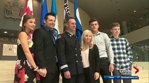 Edmonton firefighter honoured for off-duty rescue