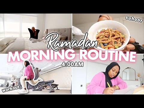 MY *REAL* RAMADAN MORNING ROUTINE! | Suhoor, Workout, Daily Planner, WFH | Aysha Harun