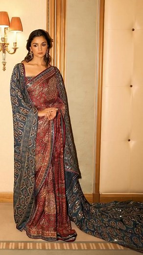 1.3K views | Alia Bhatt’s stunning look at the Joy Awards in Riyadh is a testament to the timeless beauty of Ajrakh! Her outfit brings 400-year-old Ajrakh to the global stage. At Okhai, we celebrate this heritage too—discover our handcrafted Ajrakh collection, made by artisans who keep this legacy alive. Shop NOW! 淋糧 | Okhai | Facebook
