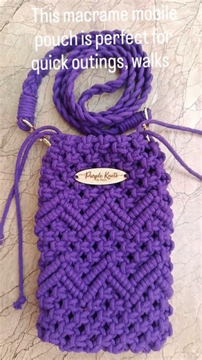 Macrame mobile pouch | DM us to get your pouch |📱9141440055 #macrame #macramecreation #hangbags