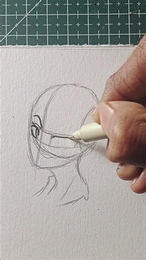 3/4 angle face tutorial #drawing #animedrawing