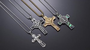 Coachuhhar St Benedict Crucifix Necklace 925 Sterling Silver Saint Benedict Medal Necklace Medalla de San Benito Crucifix Jesus Cross Pendant Protection Necklace Catholic Jewelry Gifts for Men - Walmart.com