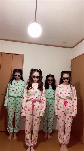 🕶いえあ🤟#ラジオ体操HIPHOP#全力真顔ダンス#姉妹#サングラスパジャマ@jindedu
