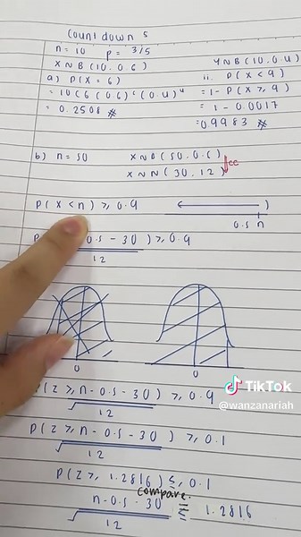 Finding N with Continuity Correction #kmns #AM025