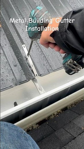 Metal Building Roof Gutter Strap #gutter #diy #gutters #homeimprovement #rain #roofing #guttering