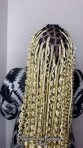Stunning Light Blonde Goddess Braids for Natural Hair