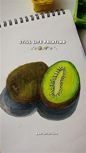 Kiwi drawing 🥝 Still life drawing #art #fruit #shorts #creative #stilllife #kiwi