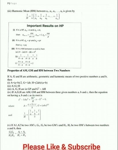All formulas of Sequence and Series, Class 11, Mathematics