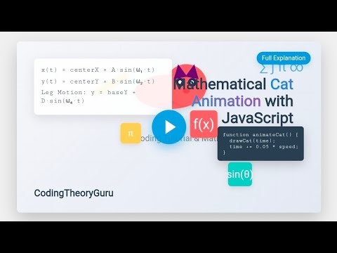 Parametric Cat Animation using HTML, CSS & JavaScript | Creative Coding Project for Beginners