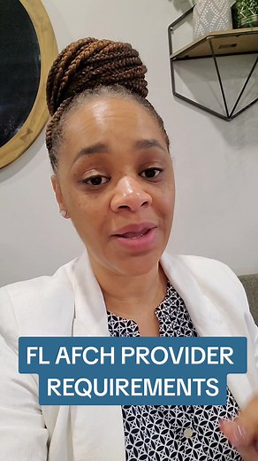 6 Requirements you must meet to become a Florida Adult Family Care Home Provider. ✅️ 21 Years of Age or older ✅️ AFCH Core Training Certification ✅️ Health Assesment ✅️ TB Screening ✅️ CPR & First Aid Training ✅️ Level 2 Background Screening
