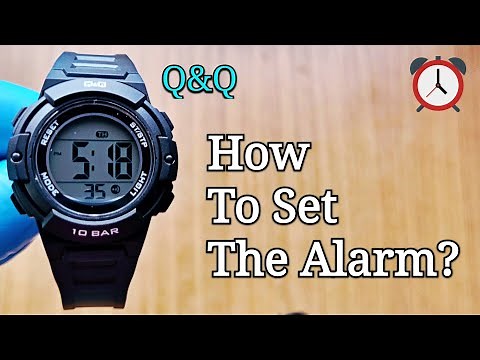 Digital Sport Watch | How To Set The Alarm? (Q&Q)