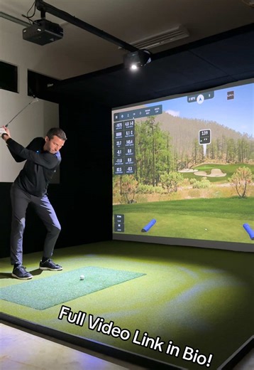 NEW Gold Simulator Build! This Luxury Setup is Amazing! Full Build Video in my YouTube Channel! Link in Bio . #golf #golfsimulator #golftiktok #golftok #golfer #masters #augusta #golfswing #golftips #golflife #golfers