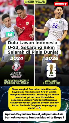 Dari AFC U-23 ke Piala Dunia dalam Waktu Singkat!#trending #pialadunia2026 #football #asianfootball