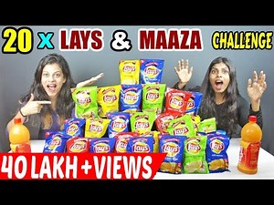 20 PACK LAYS & 2.4L MAAZA CHALLENGE |LAYS & MAAZA EATING COMPETITION|Food Challenge in India(Ep-152)