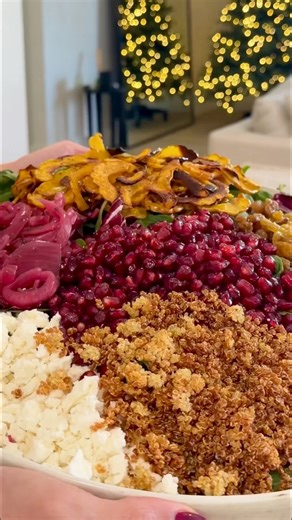 Fresh Express is here to make your life so much easier during this busy holiday season! #ad Just take any of their delicious salad blends and lettuce bases and put your own creative spin on them to make something you are excited to eat. In this case, I took their Spring Mix Blend and added crispy shredded delicata squash and crispy quinoa, along with bright and vibrant toppings like pomegranate, golden raisins, and pickled onions and paired it all with a delicious lemon herb dressing. Be sure to