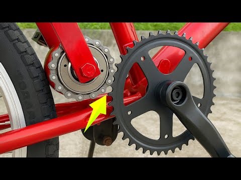 From now on your bike will not need chain movement anymore | DIY Chainless Bike Ideas