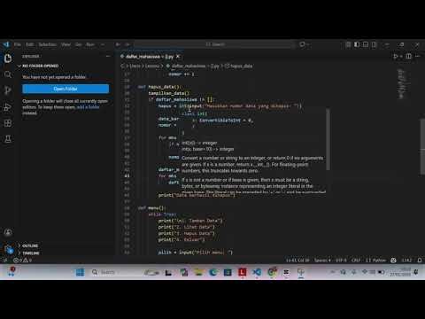 MENGGUNAKAN PROGRAM PYTHON UNTUK LIST DATA MAHASISWA