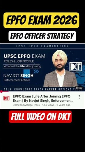 DKT EPFO EXAM 2026 | EO/AO & APFC Strategy by EPFO OFFICER #epfo #epfoeo #upsc #dkt