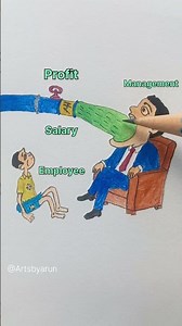 “Employee vs Management: The Harsh Reality 💔” #shorts #reality #viral #trending#salary #drawing#art