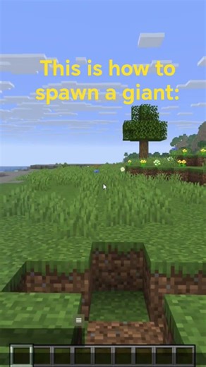 Tutorial how to spawn a giant: #minecraft #giant #funny
