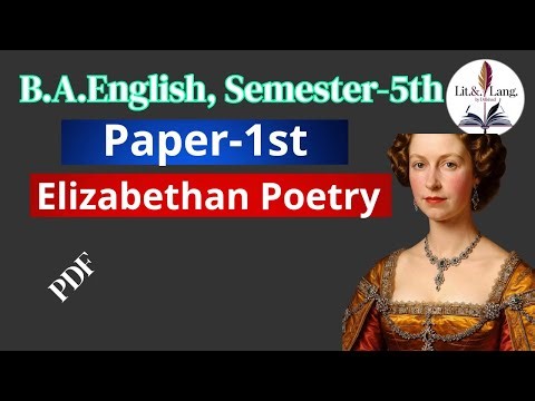 B.A. English | 5th Semester | Elizabethan Poetry |