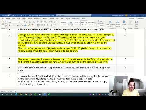 Excel 1G Regional Sales Walkabout with Professor Blowers