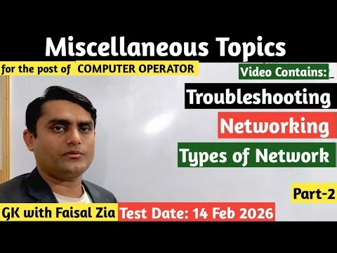 Miscellaneous Topics| Part-2 | Computer Operator| GK with Faisal Zia