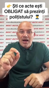 953K views · 10K reactions |  Ști ce acte ești OBLIGAT să prezinți polițistului? ‍♀️ Comandă online:  https://www.bestautovest.ro/ Poți oricând să ne contactezi pentru informații legate de produsele și serviciile noastre la: Telefon:  0377 100 941 E-mail:  contact@bestautovest.ro #politia #politiaromana #permisdeconducere #BestAutoVest #politiarutiera | RapidAuto.ro | Facebook