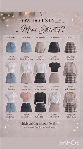 Mini Skirt Styling Guide ✨ #shorts #fashion #style#pinterestoutfits #pinterest #miniskirts #ootd