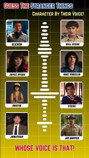 Guess the Stranger Things Character by Their Voice! 🎤👂 Can You Recognize Them?
