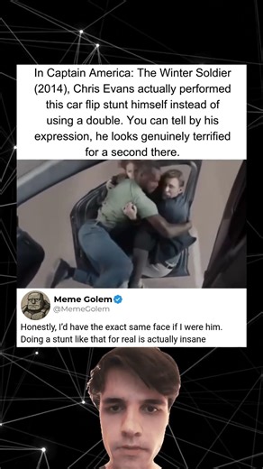 In Captain America: The Winter Soldier (2014), Chris Evans actually performed this car flip stunt