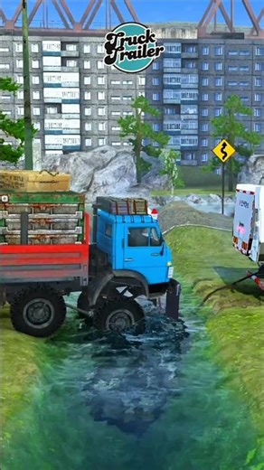 Daily Truck Spintires Mudrunner Eps 246. Sand Dump Truck Drags Log Trailer Over Speed Bumps