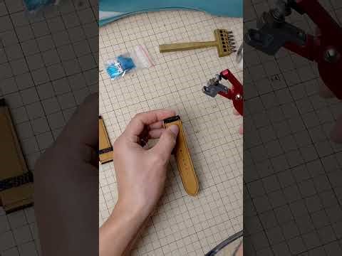 Final steps before leather watch straps are shipped out