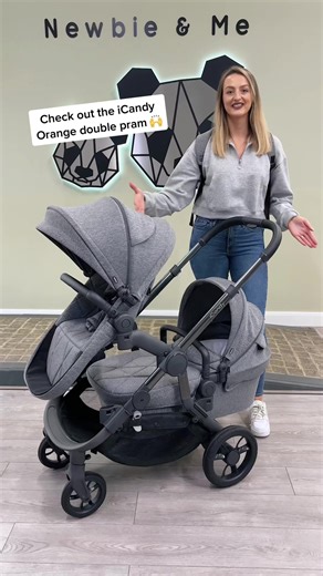 iCandy Orange Double Pram for Newborns and Toddlers