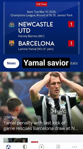 Yamal pen saves barca 👏!!