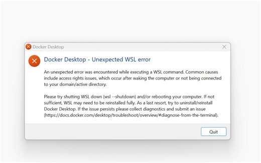 Docker Desktop安装出错报错 | Unexpected WSL error | requires a newer WSL kernel 无法顺利运行