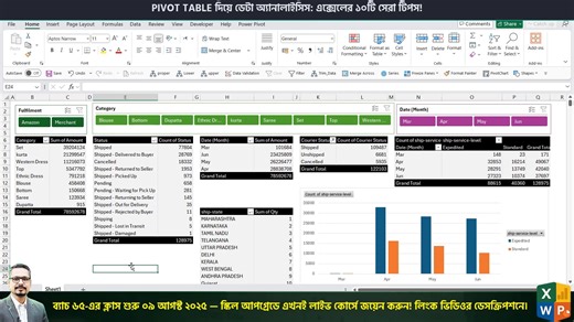 11K views · 200 reactions | Master Excel Pivot Tables: 10 Pro Tips for Data Analysis! Pivot Table Bangla Video! ✅ Microsoft Office Basic to Adv. Course: https://www.tanviracademy.com/live-courses/ms-office-courses | Tanvir Academy | Facebook