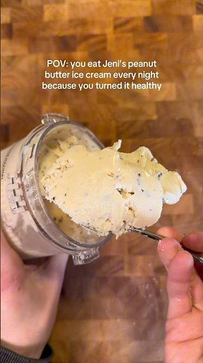 Jeni’s Salted Peanut Butter Ice Cream with Chocolate Flecks but Healthy 👀