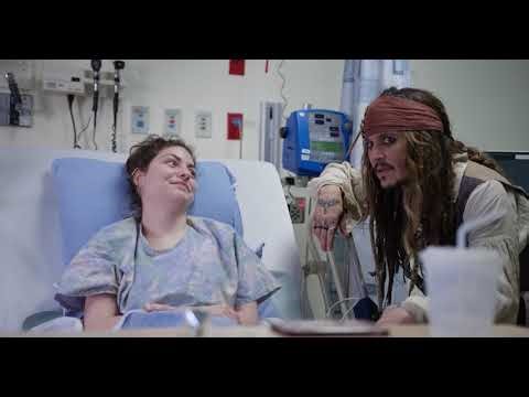 Johnny Depp reprises Captain Jack Sparrow character while visiting patients at Spanish hospital