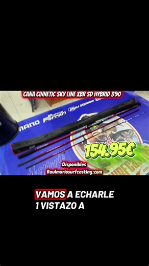Caña específica diseñada para y para que los más jóvenes puedan ini ciarse al surfcasting con una caña a su medida con la calidad que caracteriza a los produc tos Cinnetic. Su esbelto blank de 30T está reforzado longitudinalmente con un entrama do de carbono “XBR” aportando un plus de potencia a un blank ya de por sí reactivo, a la vez que muy ligero y de agradable manejo. Longitud: 3.90 m Plegada: 138 cm Acción: 80-150 g Secciones: 3 Peso: 405 g Butt. Diam.: 18.80 mm#fishing #pesca #pescadeport
