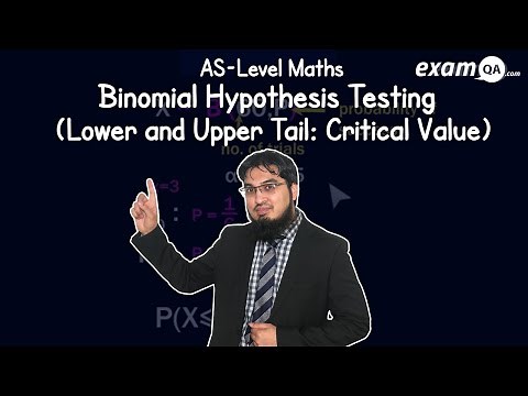Binomial Hypothesis Testing (Lower and Upper Tail: Critical Value) | AS-Level Maths