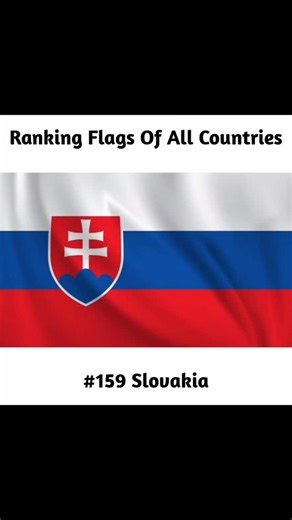 Ranking All Flags Daily 🌍 on Instagram: "Slovakia's Flag: Key Elements & Fun Facts Key Elements of Slovakia’s Flag: Colors: White, blue, and red (Pan-Slavic colors). Coat of Arms: A red shield with a white double cross standing on a blue base representing the Tatra, Fatra, and Matra mountains. Symbolism: White: Peace and purity. Blue: Freedom and faith. Red: Courage and valor. Fun Facts: Adopted: Officially on September 3, 1992. Design Influence: Based on the 19th-century Slovak nationalist mov