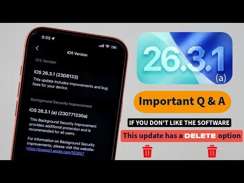iOS 26.3.1a is Official Released if you don't like it, you can uninstall it Full Details in Telugu