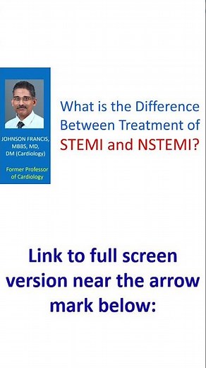 What is the difference between treatment of STEMI and NSTEMI?